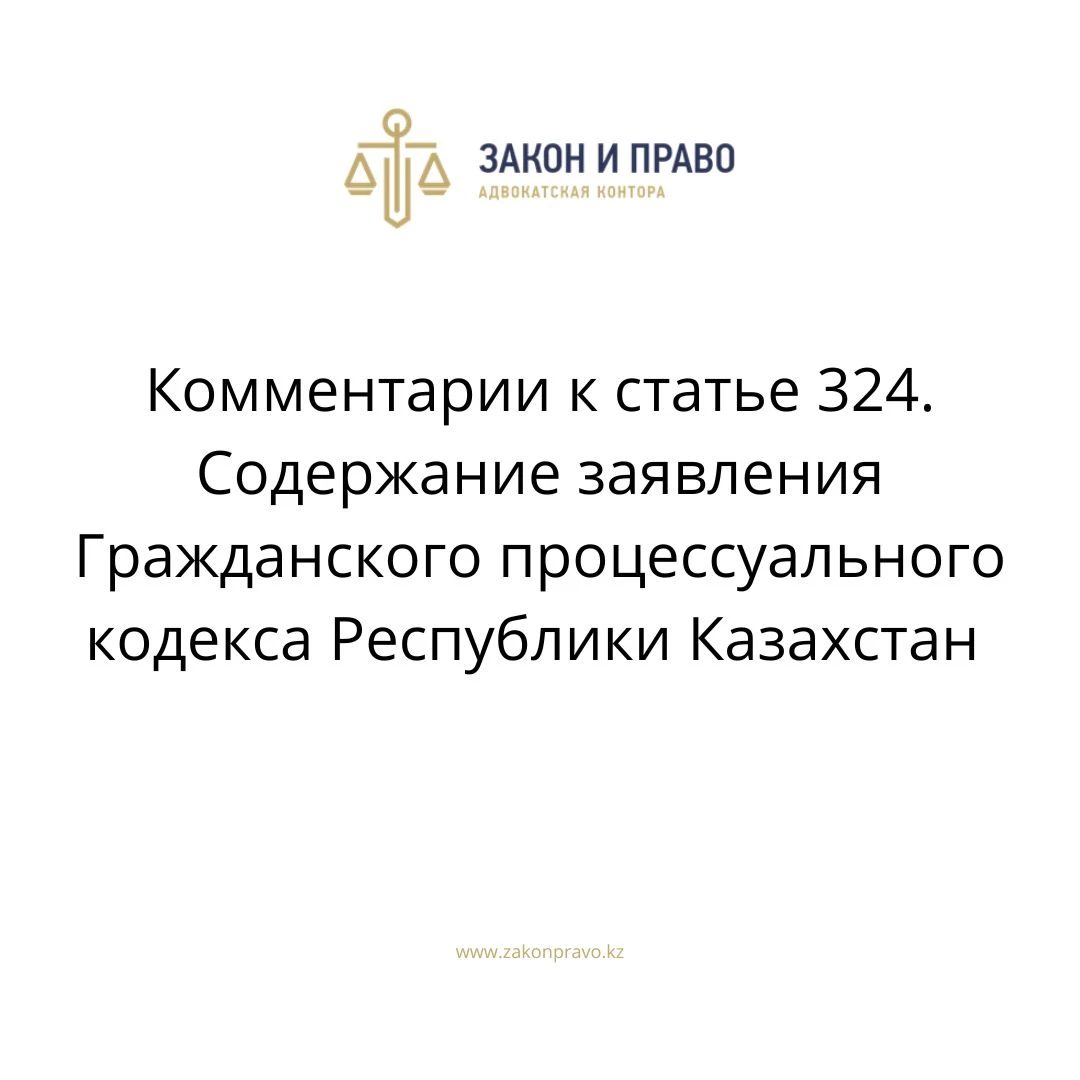 Comments to Article 324. Content of the statement of the Civil ...