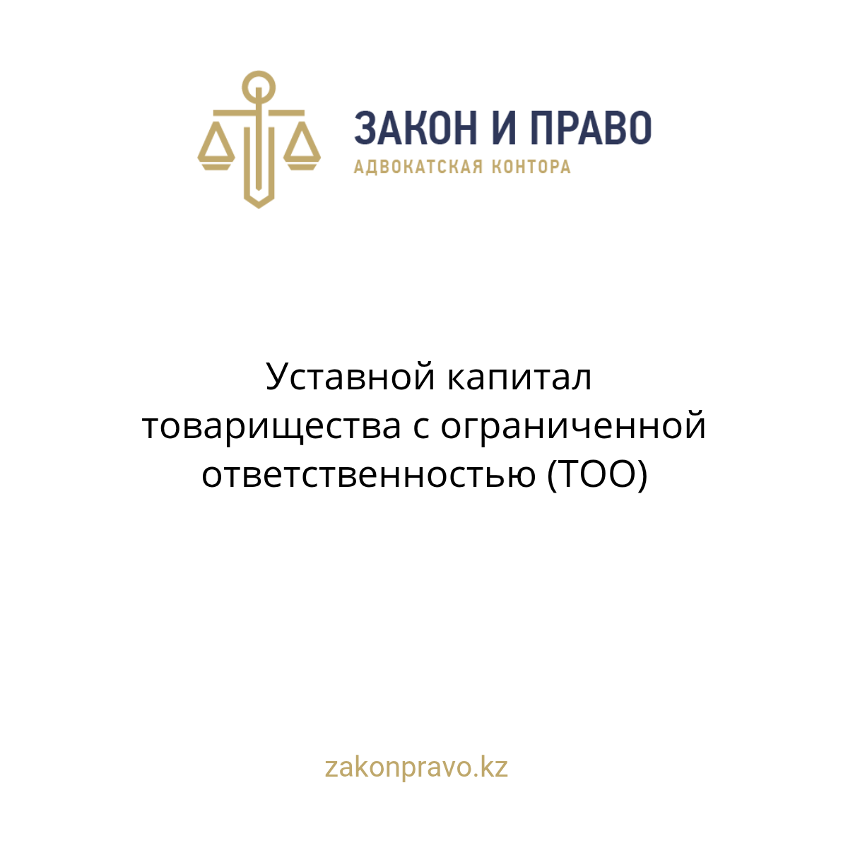Уставной капитал товарищества с ограниченной ответственностью (ТОО)