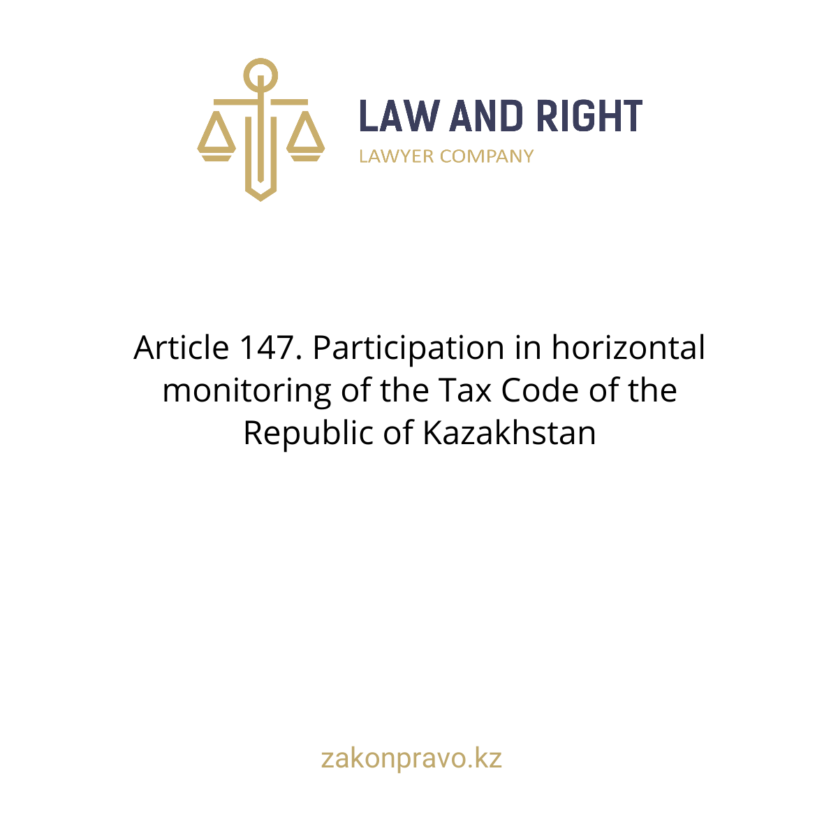 Article 147. Participation in horizontal monitoring of the Tax Code of ...