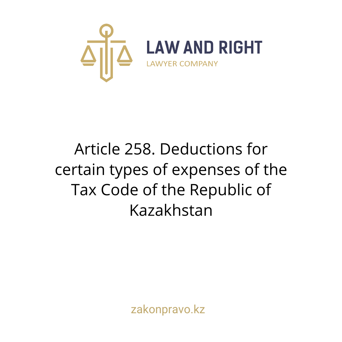 Article 258. Deductions for certain types of expenses of the Tax Code ...