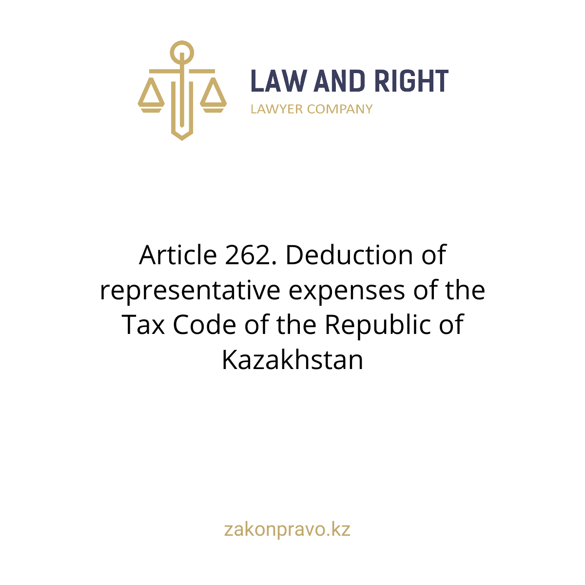Article 262. Deduction of representative expenses of the Tax Code of ...