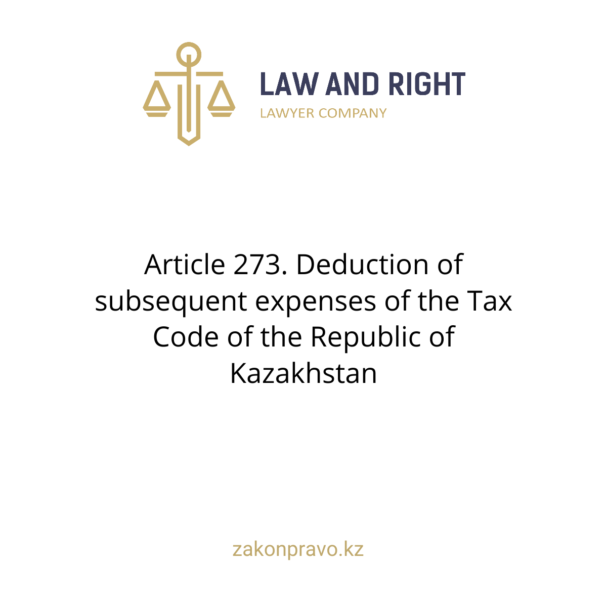 Article 273. Deduction of subsequent expenses of the Tax Code of the ...