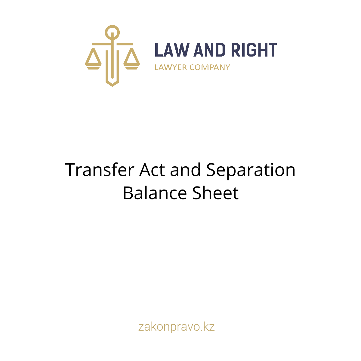 Transfer Act and Separation Balance Sheet